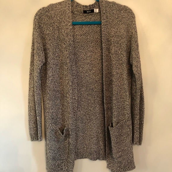 marled grey cardigan